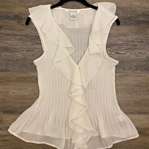 Allison Taylor Sleeveless White Blouse
